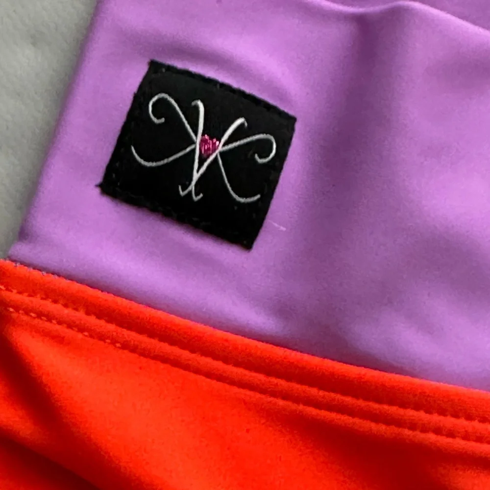 Kandi Kouture Orange Purple High Waist Dance Briefs bottoms‎ TXS 0/2 NWT